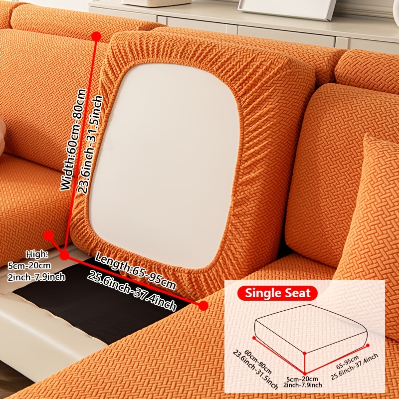 TEMU 1pc Of Solid Color Sofa Cover, Durable And Non-slip, Suitable For , Pet-friendly Sofa Cover, Machine Washable Elastic Sofa Cover, Fits 3/2/1/4