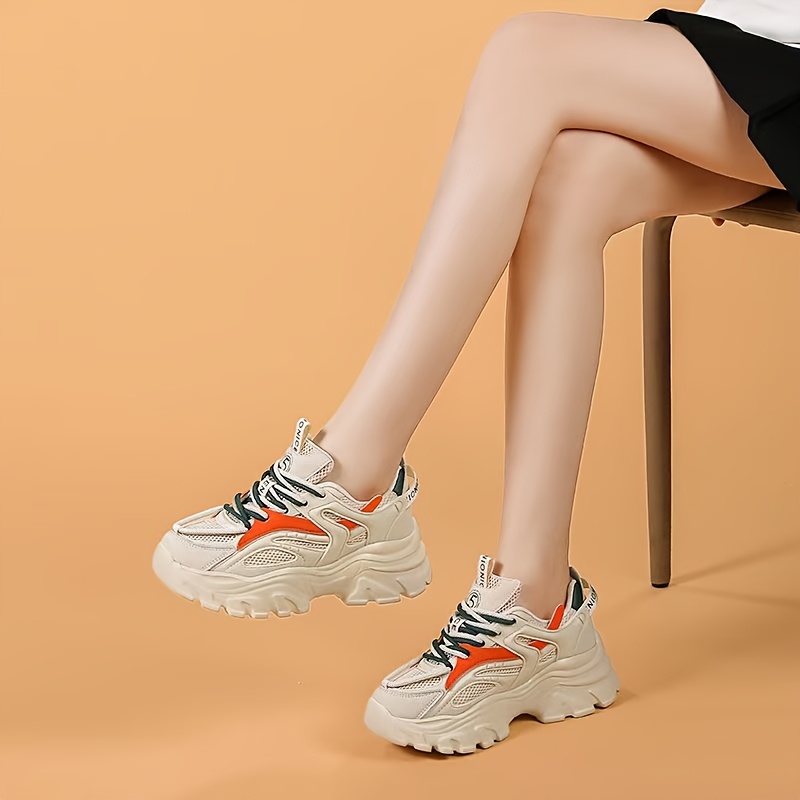 Women's Height-Enhancing Platform Sneakers with Lift Sole