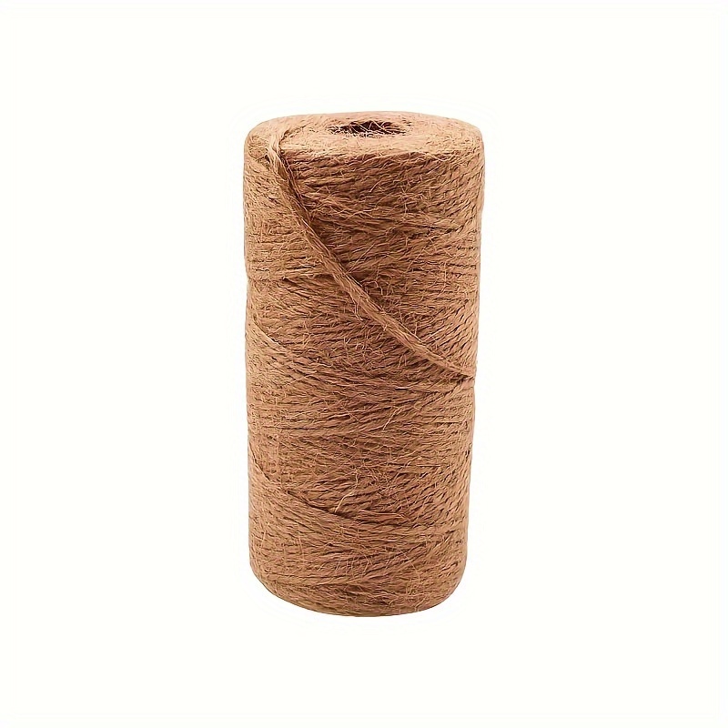 100m Natural Jute Twine - Heavy-Duty Rustic Fiber Rope for Gardening, Crafts, Wedding Decorations, Plant Wrapping & Rustic Home Decor - Twine with Natural Brown Color & Rough Texture (No Processing) - Durable Fabric Material for Arts & Crafts, Rustic Tools & Lawn Care, Perfect for Gift Wrapping and Decorative Projects, Craft Enthusiasts