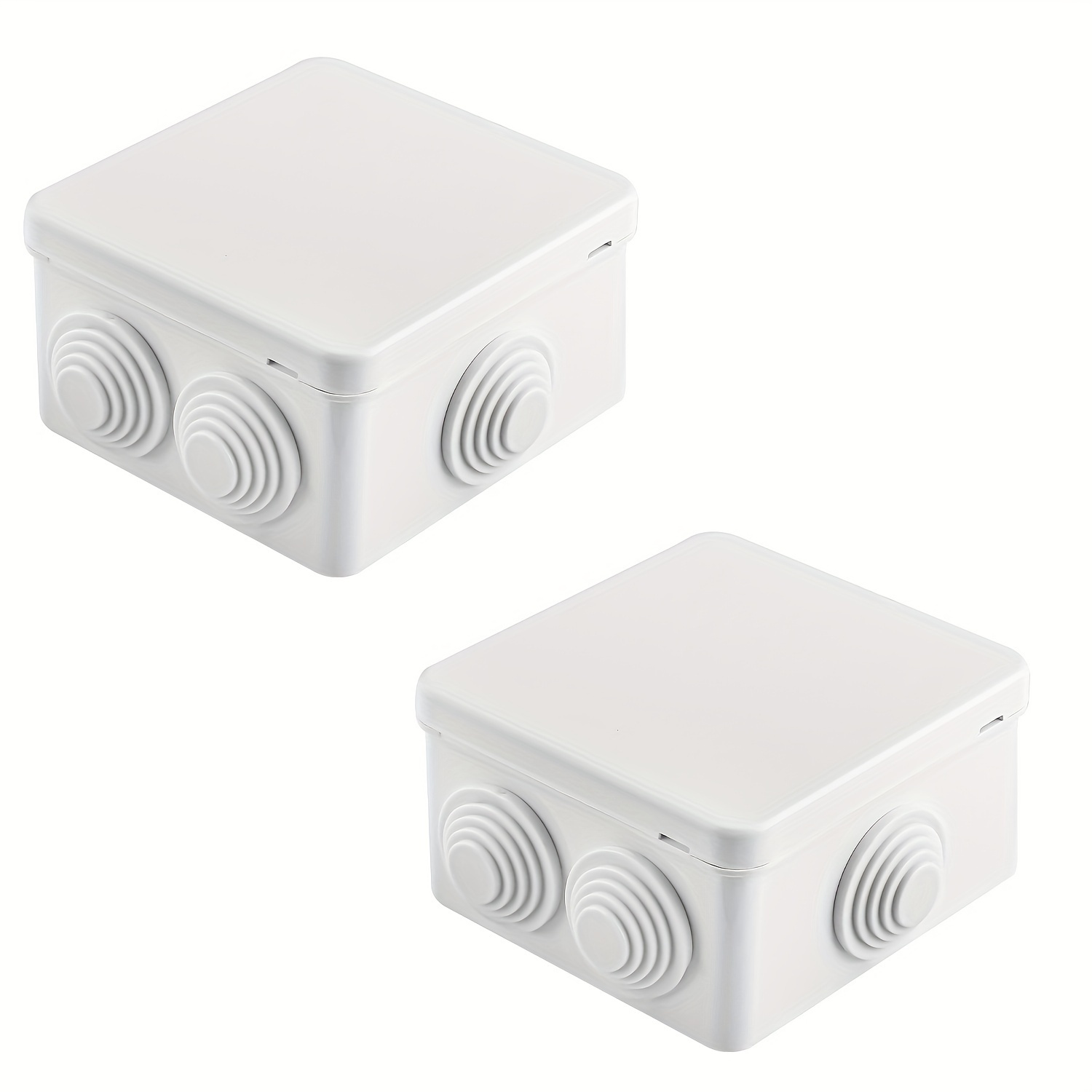 Junction Boxes External Outdoor Electrical Project Box Universal Surface Mounted Enclosure Box 85 X 85 X 50 Mm/3.35 X 3.35 X 1.96 Inch(white)