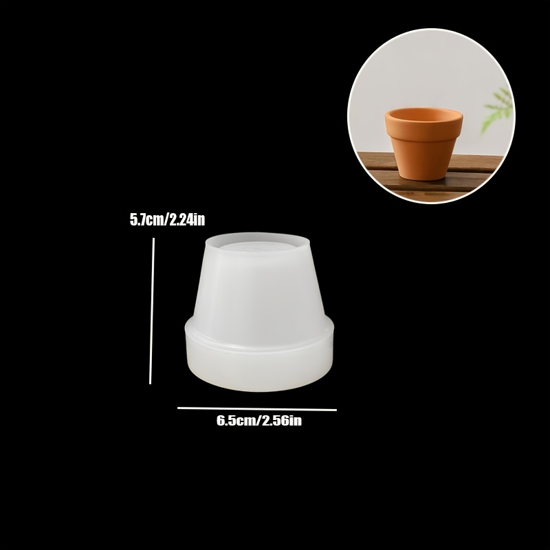 TEMU Resin Silicone Mold Mini Succulent Plant Pot Silicone Mold Small Exquisite Plant Pot Ornament Mold Silicone Mold For Gardening Candle Holder