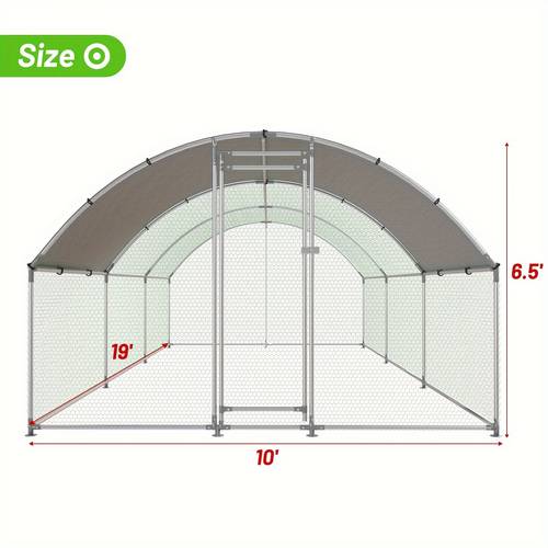 large metal chicken coop walk in poultry cage pen dog kennel with waterproof and anti ultraviolet cover for outdoor farm use