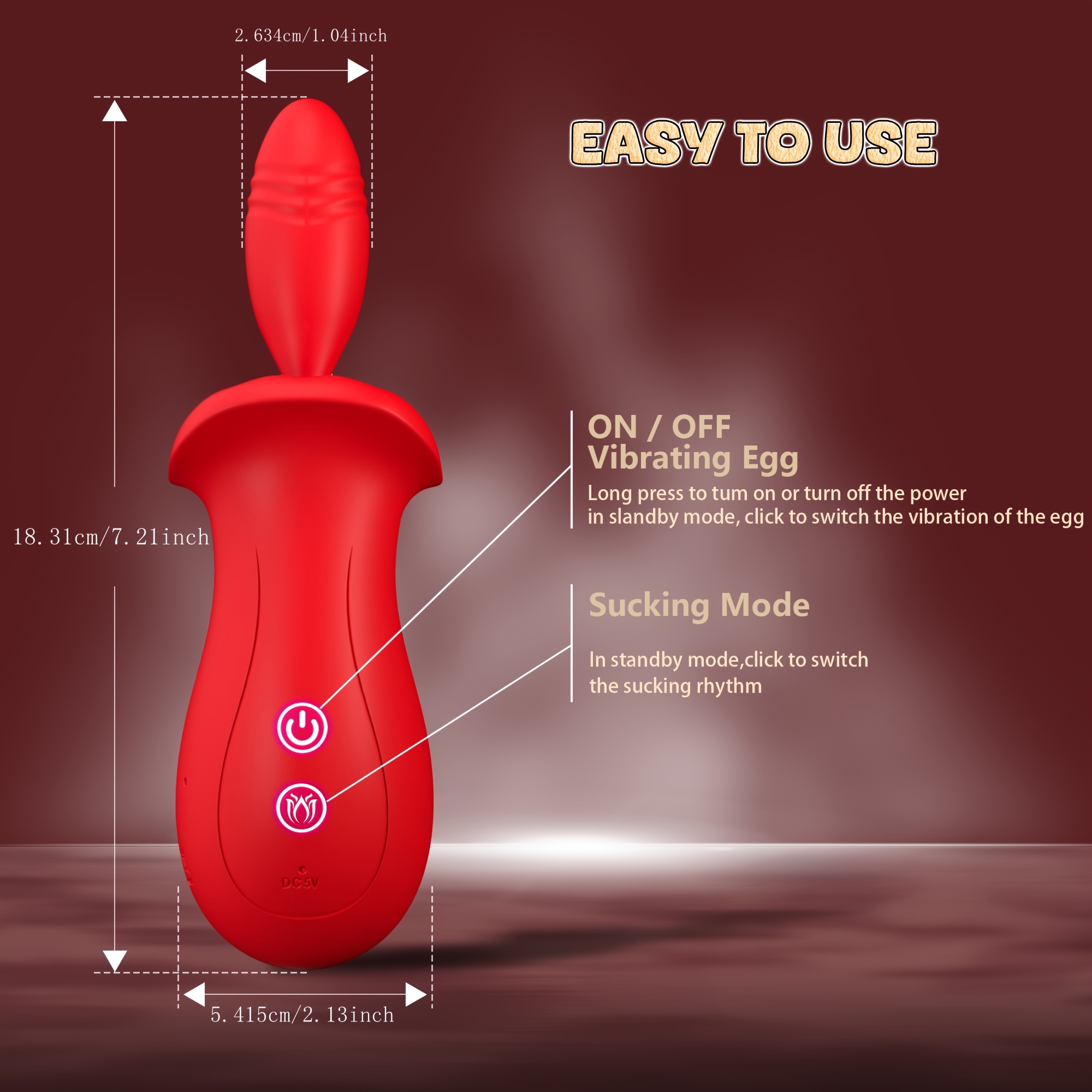 - neues 2-in-1 saug- + vibrations-ei-hopper - essbare sexspielzeuge, nippel- -g-punkt-stimulator, wiederaufladbare vibrationsmaschine mit batterien im inneren mit 3 saug- und 10 vibrationsmodi, frauen-personal-massage-  Produktdetails 3