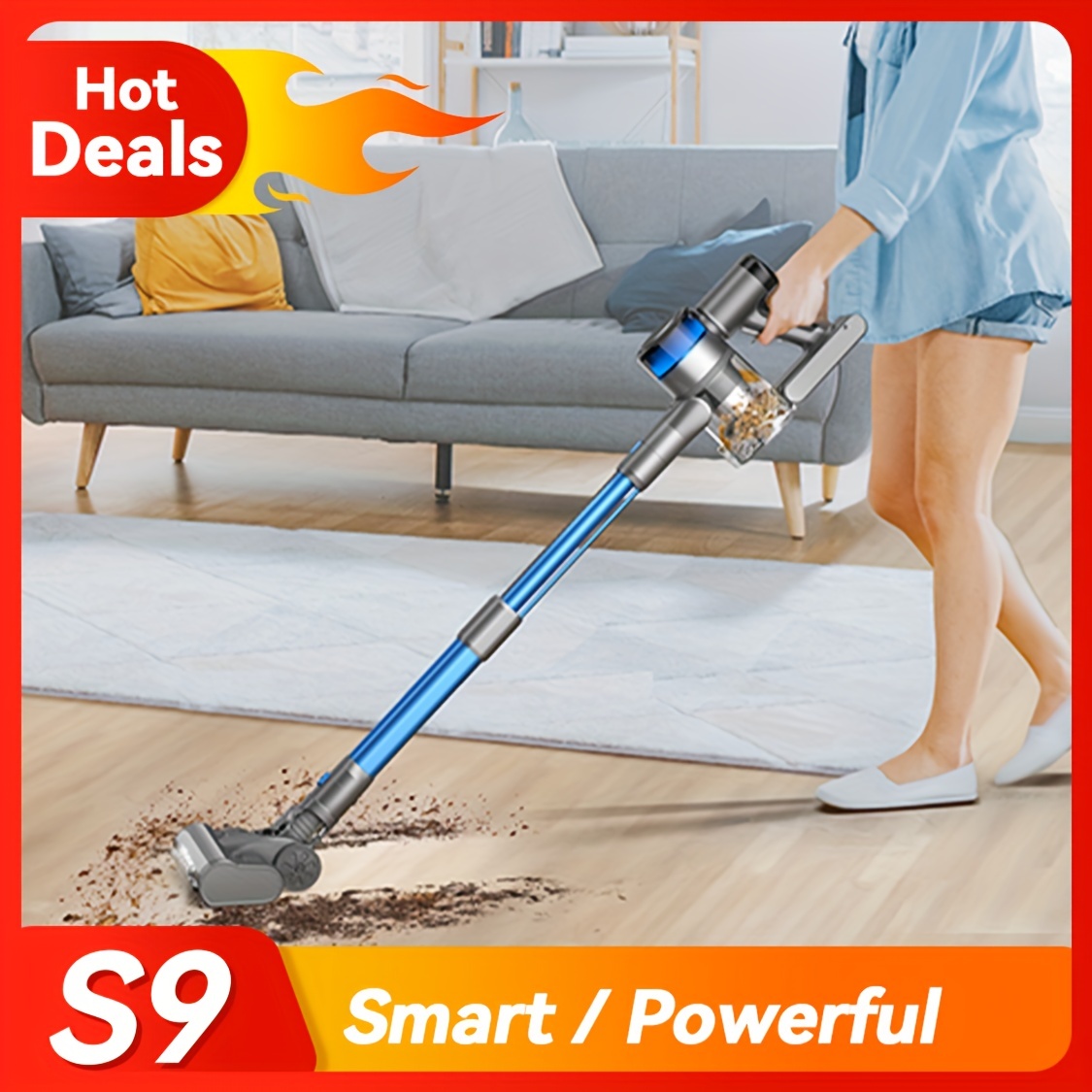 

Inse S9 Cordless Vacuum Cleaner For Home, 38kpa Powerful Suction, 55min , 54.58oz Dust Cup, Vacuum Cleaner For Home, Hardwood Floor, Carpet And Pet Hair