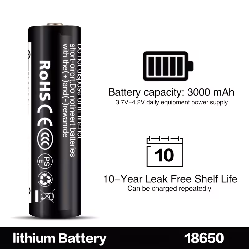 32 piezas batería recargable 18650 de litio original con punta afilada, 3000mah y 3.6v, compatible para linternas, ventiladores, radios, ., larga duración Detalles del producto 3