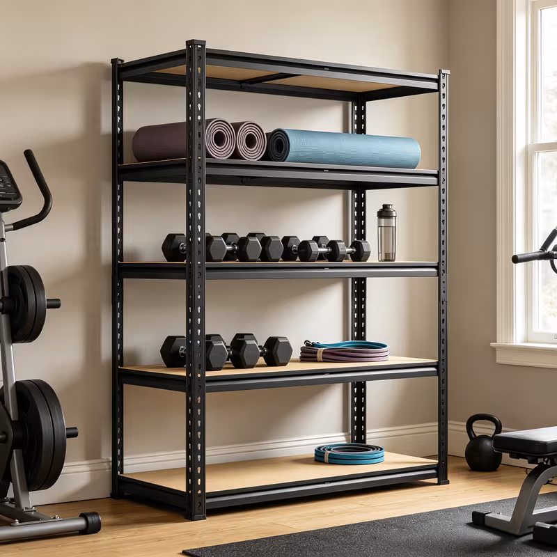 5-Tier Heavy Duty Metal Storage Shelving Unit - 2000 lbs Capacity, Adjustable Garage Shelf (35.5"W x 72"H x 15.8"D)