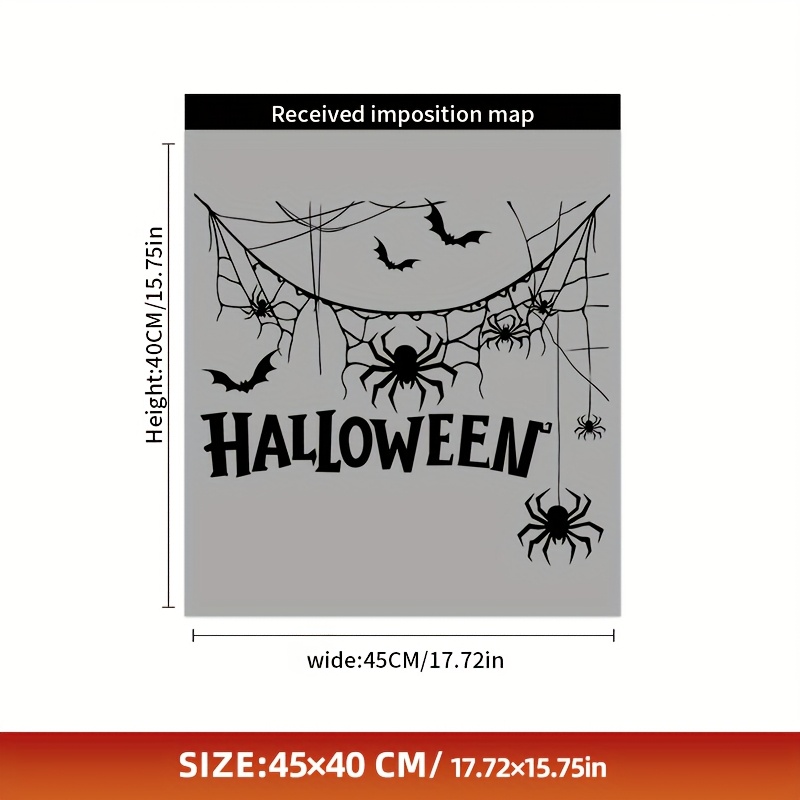 Halloween Bat And Web Static Cling Stickers - Pvc Window Decorations For A Spooky Atmosphere For Festivals And Parties