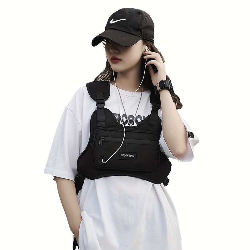 Waterproof Outdoor Functional Vest Fashion   Tooling Chest Bag Hip Hop Handsome Waistcoat Outerwear Portable Chest Bag Shop On Temu And start Saving Temu details 3