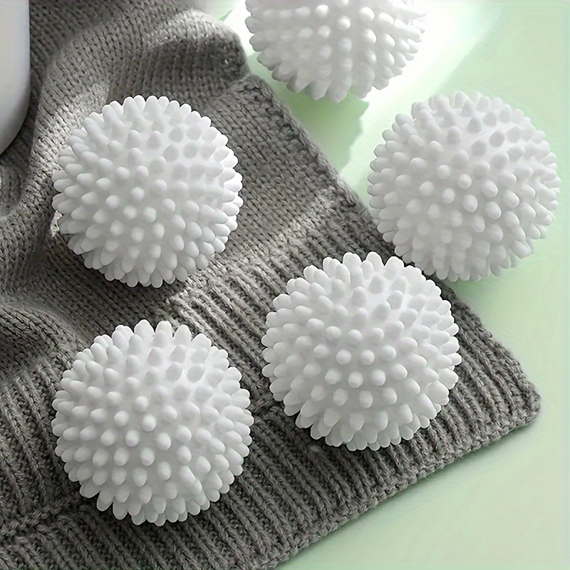 TEMU 4pcs Reusable Laundry Balls - Fabric, Reduces Wrinkles & Prevents Rolling - Essential Washing Machine Accessories For Home Cleaning