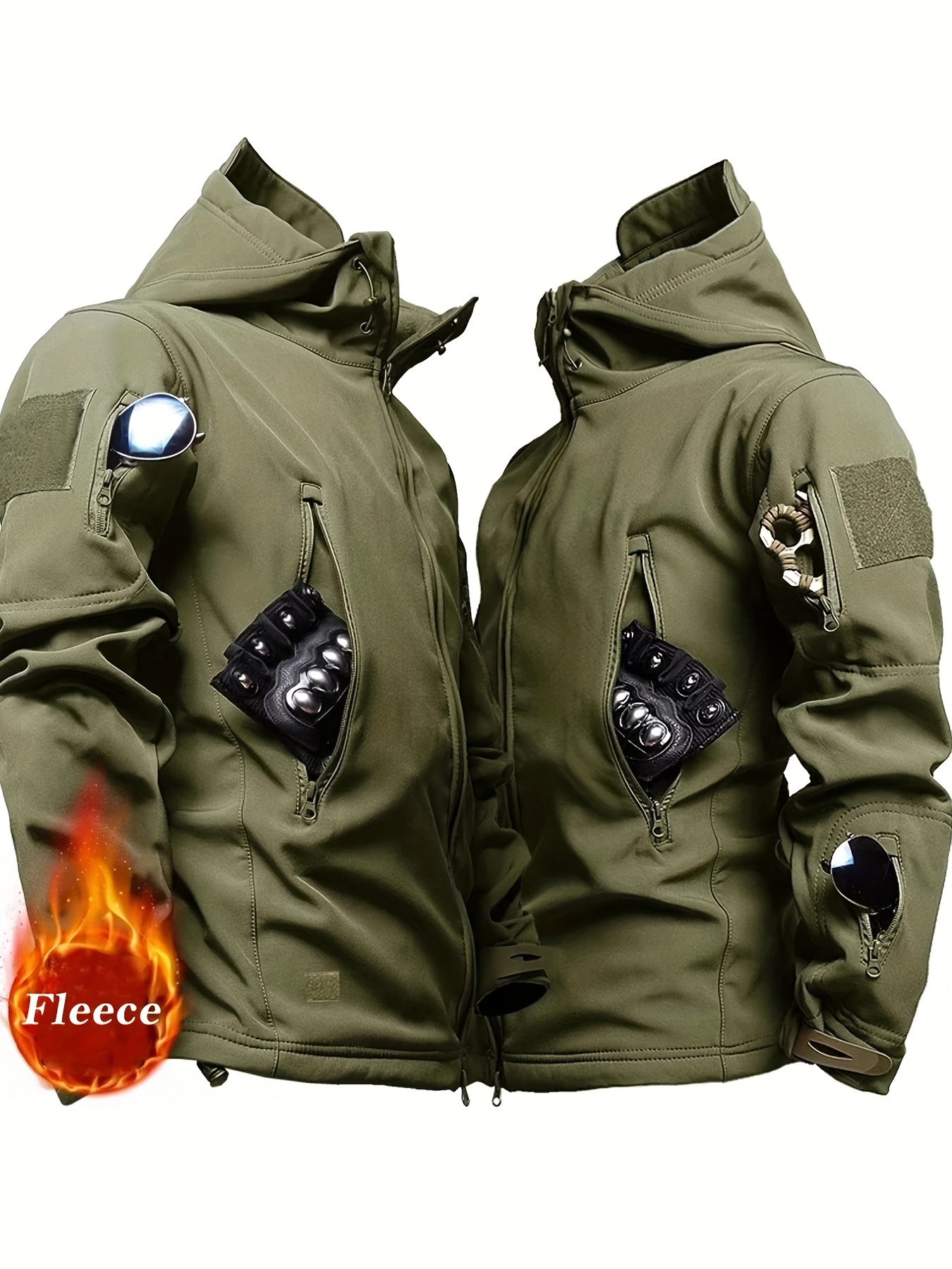 Herren Winterjacke Camouflage - Atmungsaktive Outdoorjacke Für Wanderungen & Sport