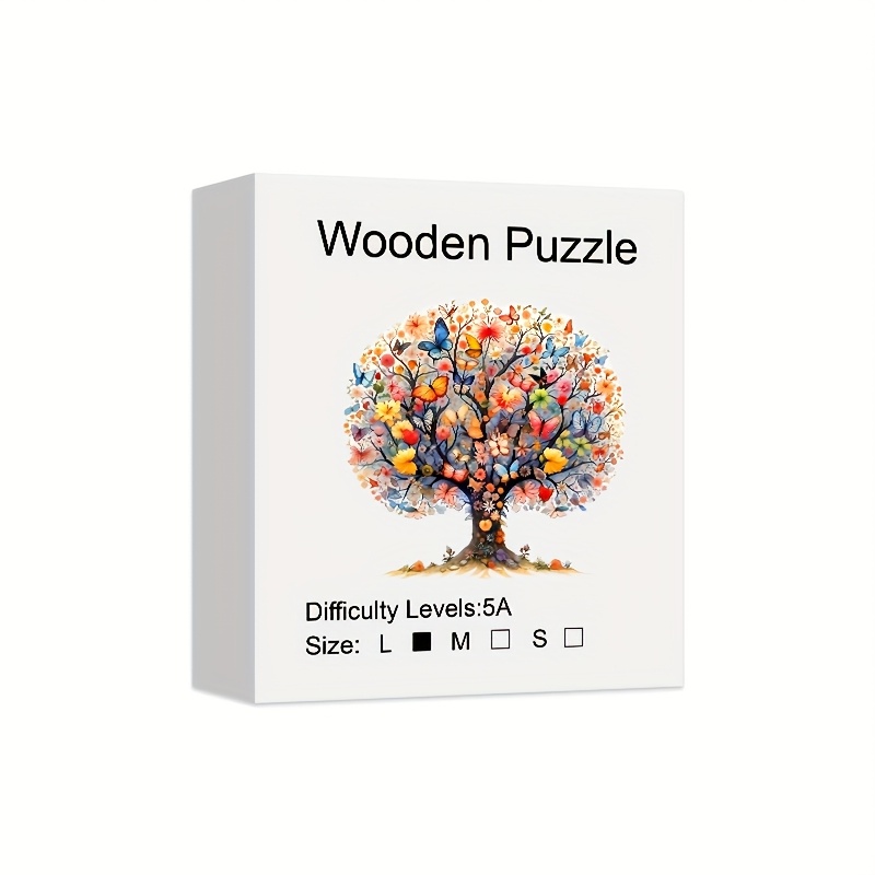 Image of Tree Wooden Puzzle, High Difficulty Toys Puzzle, Concentration Training For, Hallowee Christma Birthday Holiday Gifts, Home Decor Family Game