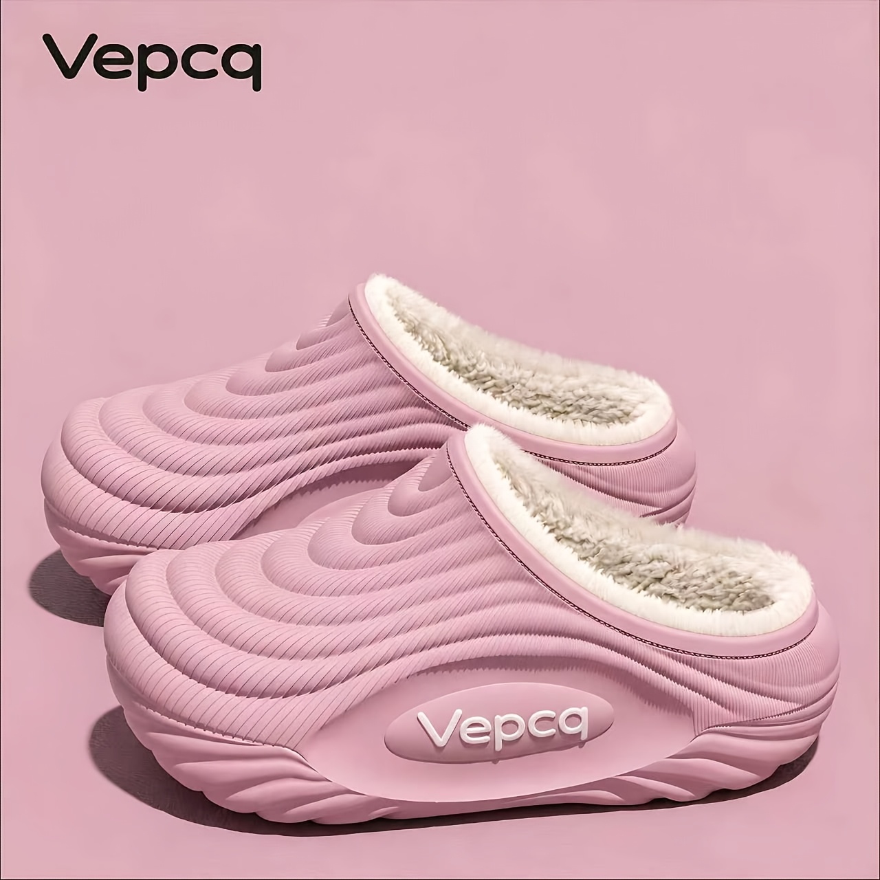 TEMU Winter New Plush Slippers, Fashionable And Versatile Home Warm And Thick Soled Couple Shoes, With Soft And Thick Soles For , Women's Shoes Wide