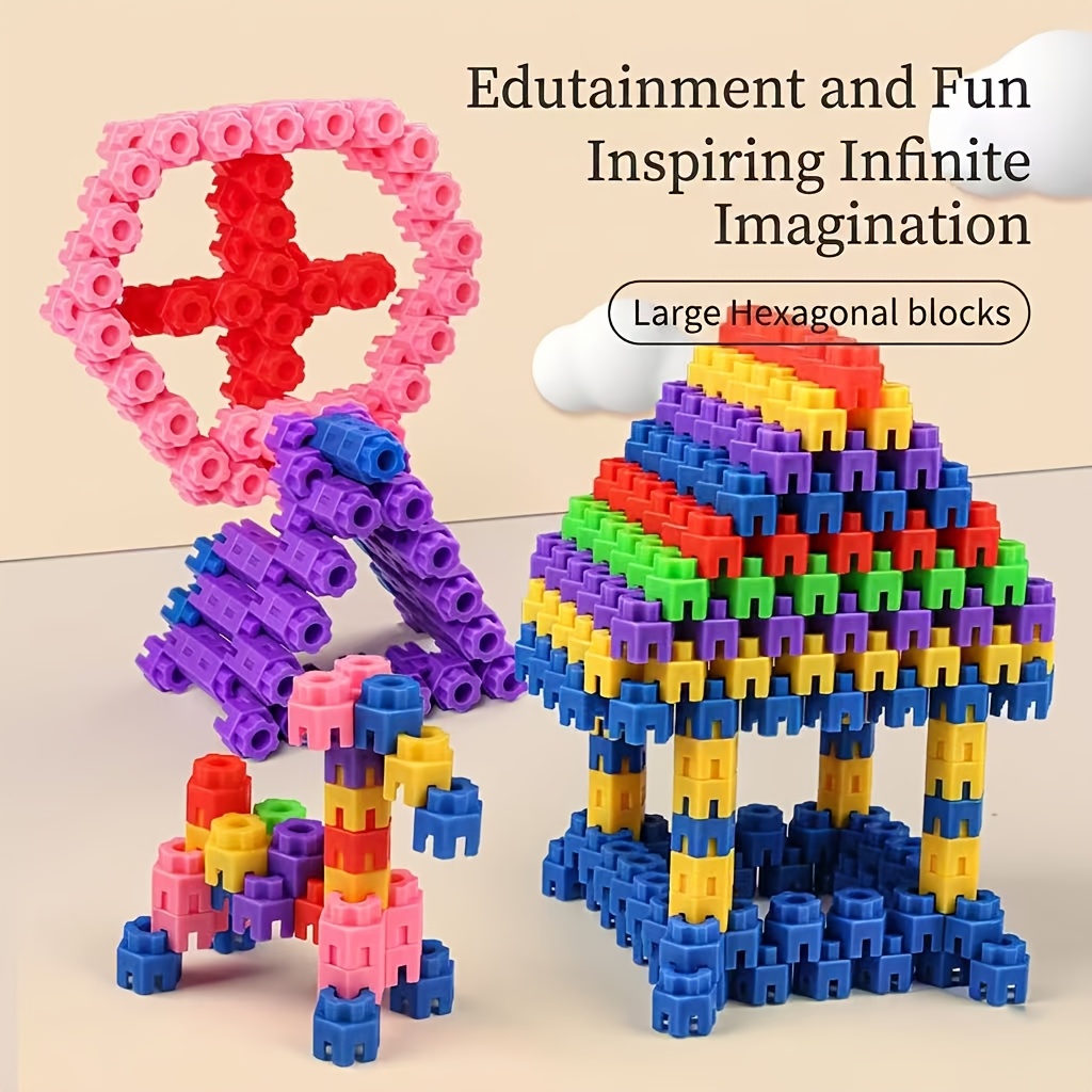 110pcs Colorful Building Blocks Educational Toy Set, Large Particle Castle