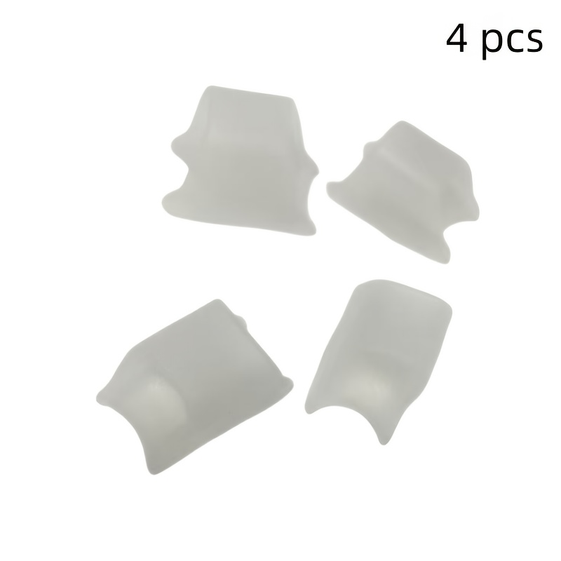 4pcs Set, Transparent Soft Comfortable Toe Protectors, Unisex Straight Separated Toe Sleeves