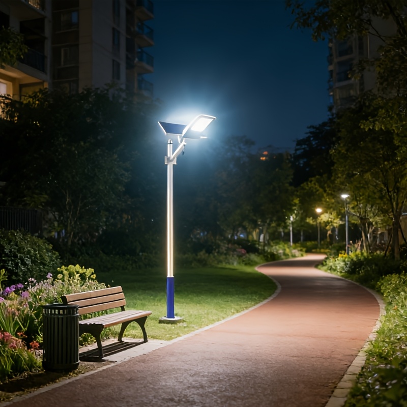 Outdoor High-brightness Solar Lamp with Lens-shaped Large Light Bulb, 6500k Color Temperature, Intelligent Light Control, Can Be Remotely Controlled, LED Lighting Lamp Suitable for Courtyards, Gardens, and Villas, with Remote Control.