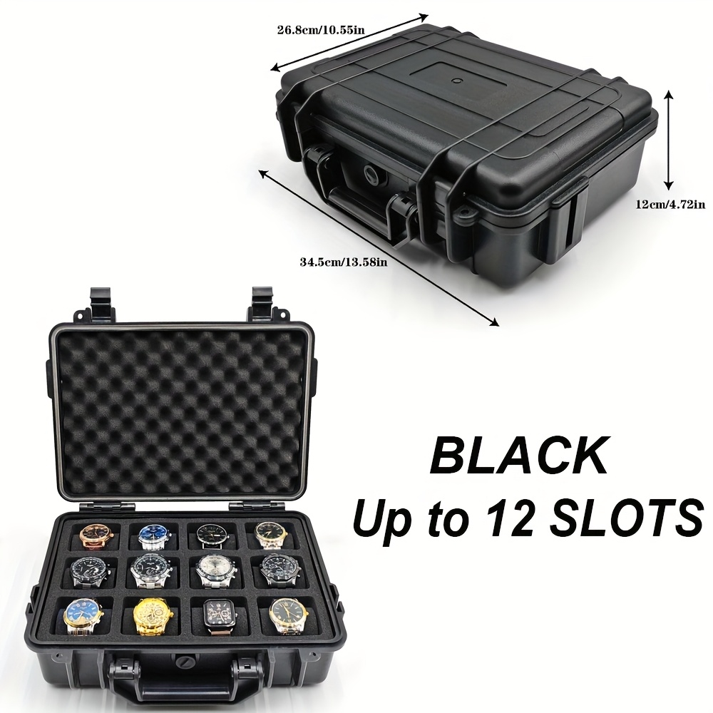 1  and jewelry storage box portable case made of high quality pp abs material protective case waterproof and dustproof pressure resistant and drop resistant designed with 4 12 20 slots essential for organizing watches and jewelry suitable for home storage outdoor travel   business trips and self driving tours a   for valentines day and christmas gifts Product details 7