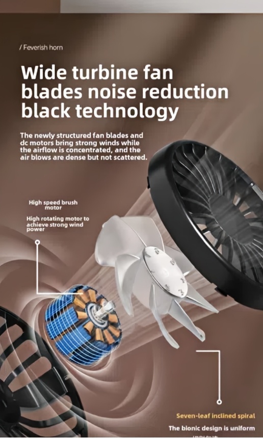 f7 clip spray rechargeable mini fan for students dorm outdoor multi functional clip fan with spray Product details 4