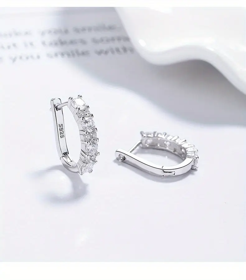925 sterling silver droplet shaped moissanite earrings womens charm jewelry high quality designer and party style mothers day with an exquisite gift box Product details 3