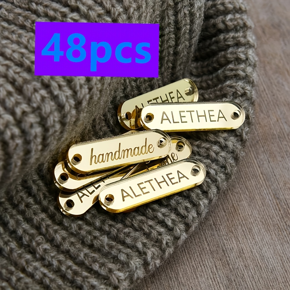 TEMU Custom Clothing Labels - Elegant Effect, Suitable For Sewing, Handicrafts, Boutiques, Wedding And Birthday Gifts - Luxurious Labels, Decorative