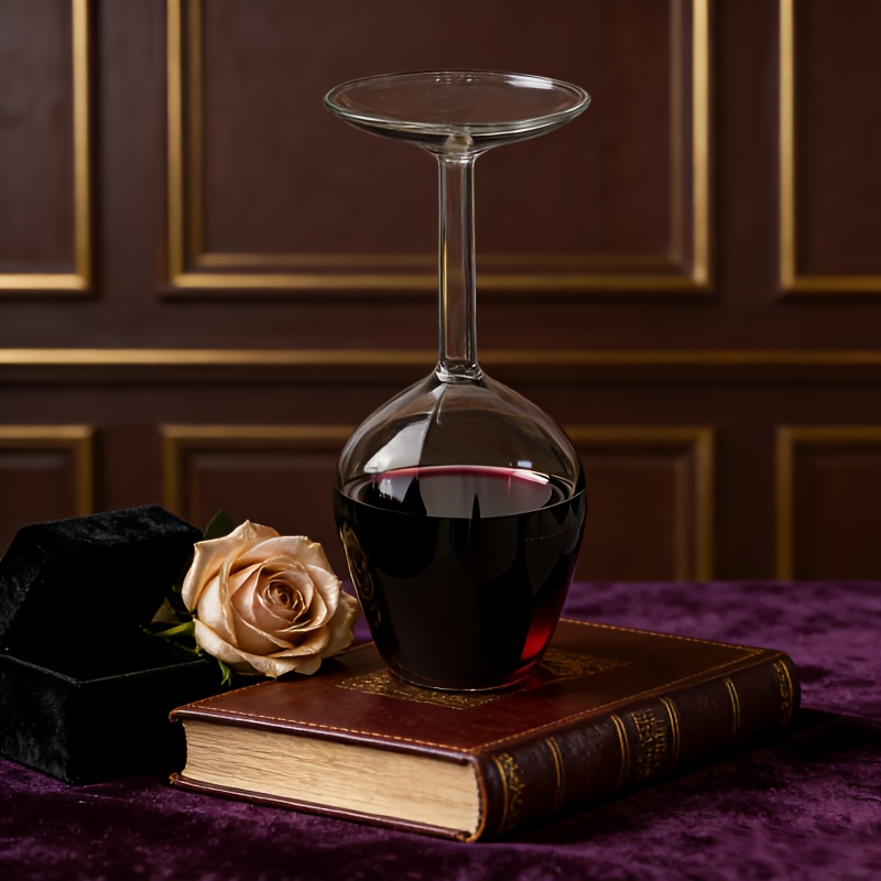 Image of The Inverted Wine Glass, With Its Unique Design, Enhances Wine Aeration, Thereby Elevating The Wine Tasting Experience. An For Everyday Wine Drinking, Wine , Housewarming Parties, And More