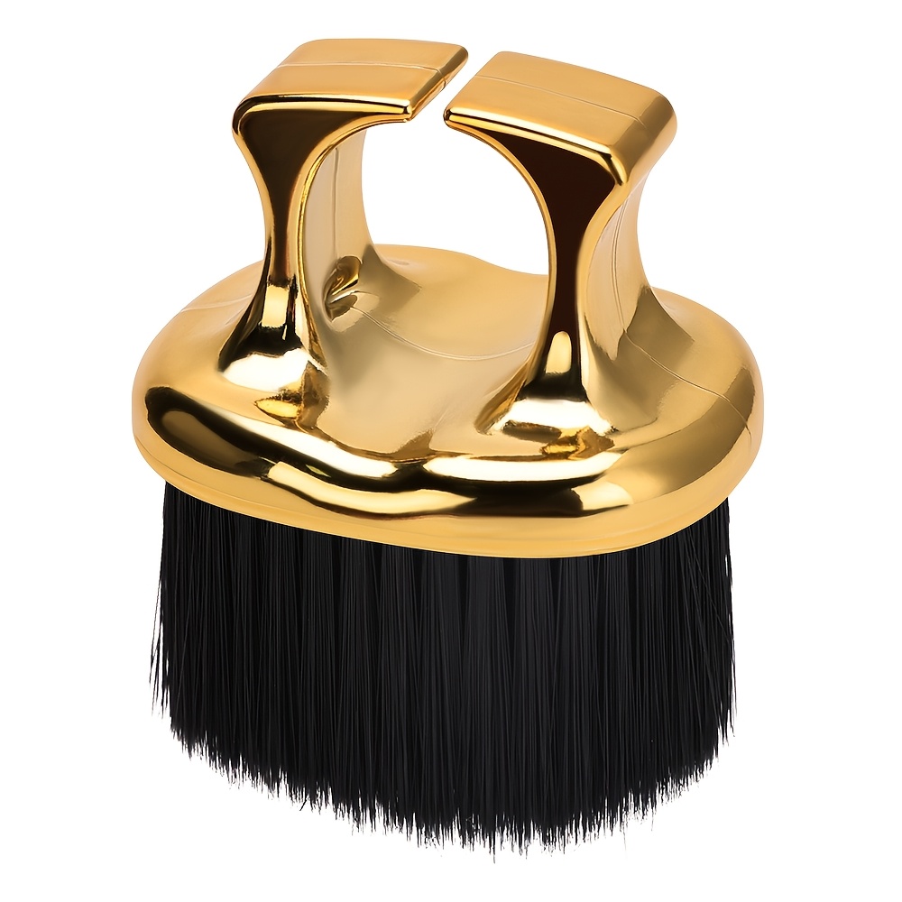 TEMU 1pc Brosse de nettoyage pour cheveux fendus électroplaqués, outil professionnel pour cheveux, brosse à huile pour tête, brosse à anneau rétro,