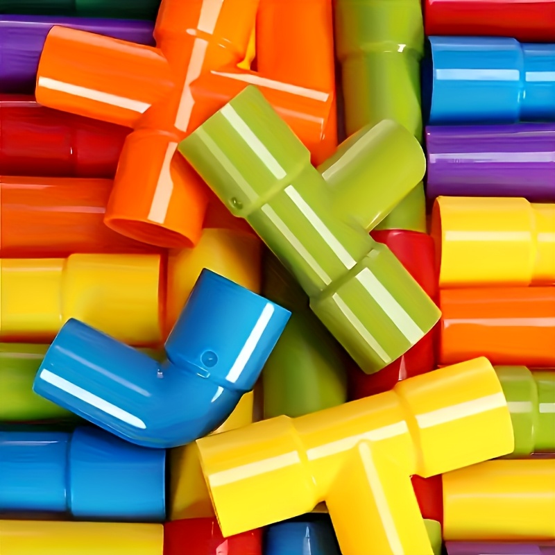 item picture 28 50pcs design   pipe building blocks educational toys system learning toys pipe and nozzle and connector structure suitable for children creative back to school party gifts suitable for halloween thanksgiving new year christmas random colors