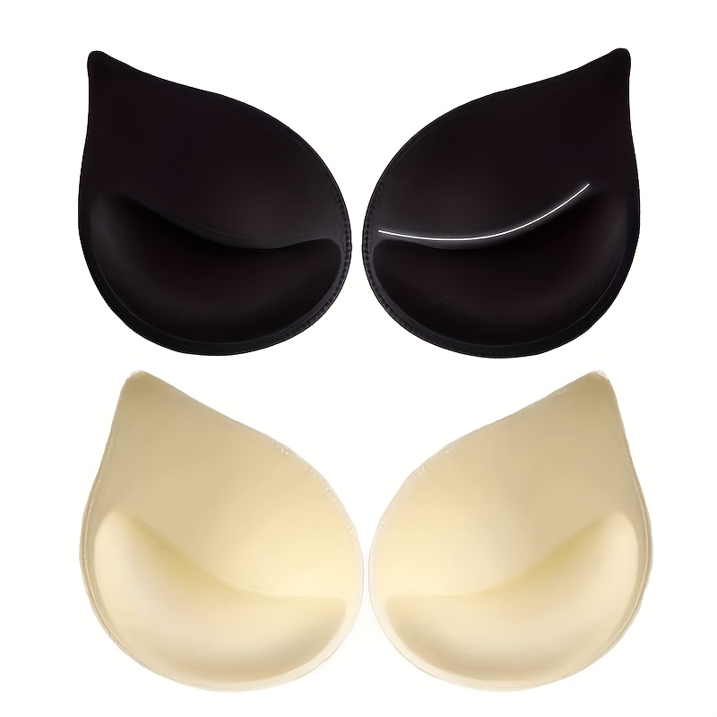 2/4 Pairs Thickened Padding Inserts Underbust Sports Bra Vest Bust Support Camisole Strapless Swimsuit Breathable Push-up Thick Bottom Sponge Cup Pads