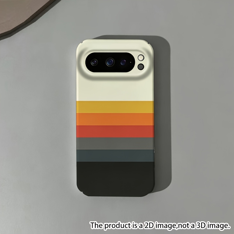 Phone Case - 2d Flat Suitable For Google Pixel 10/9/8/7a, Pro, Proxl, Film Hard Phone Case, Stripes Pattern, Couple…: retailer-supplied image