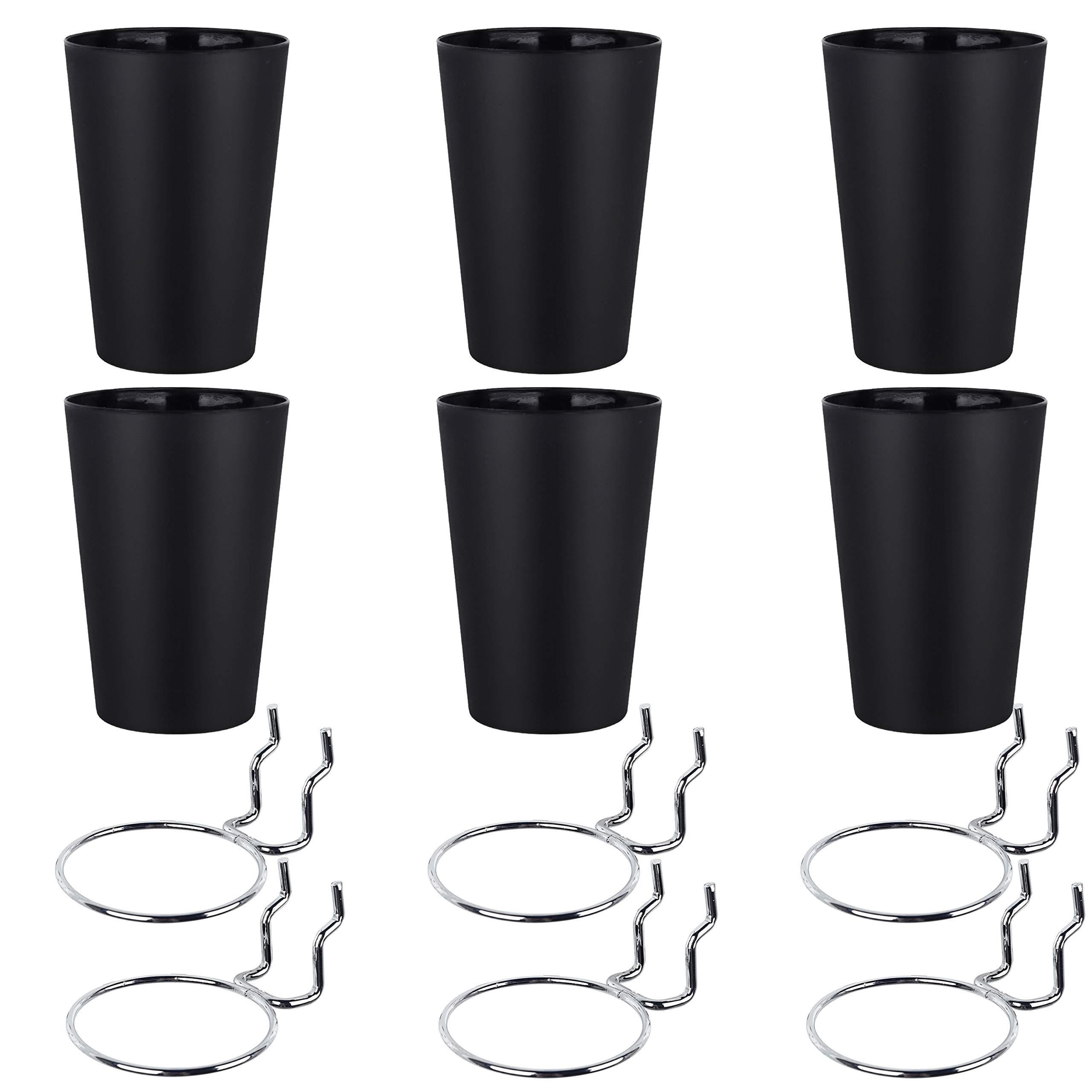 TEMU 6pcs Pegboard Organizer Set, Pegboard Cup Holder Kit, Compatible With 1-inch Hole Pegboards, Ideal For Organizing Tools, Perfect For Classifying