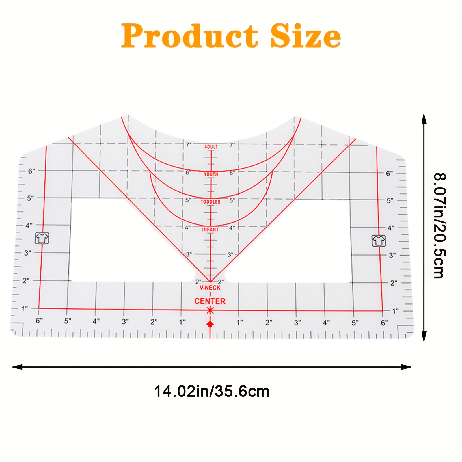 1/2pcs T-shirt Ruler Guide For Vinyl Alignment, T-shirt Measurement Tool With Heat Tape, T Shirt Ruler Alignment Accessories Placement For Heat Press And, Front And Back Measurement Supplies