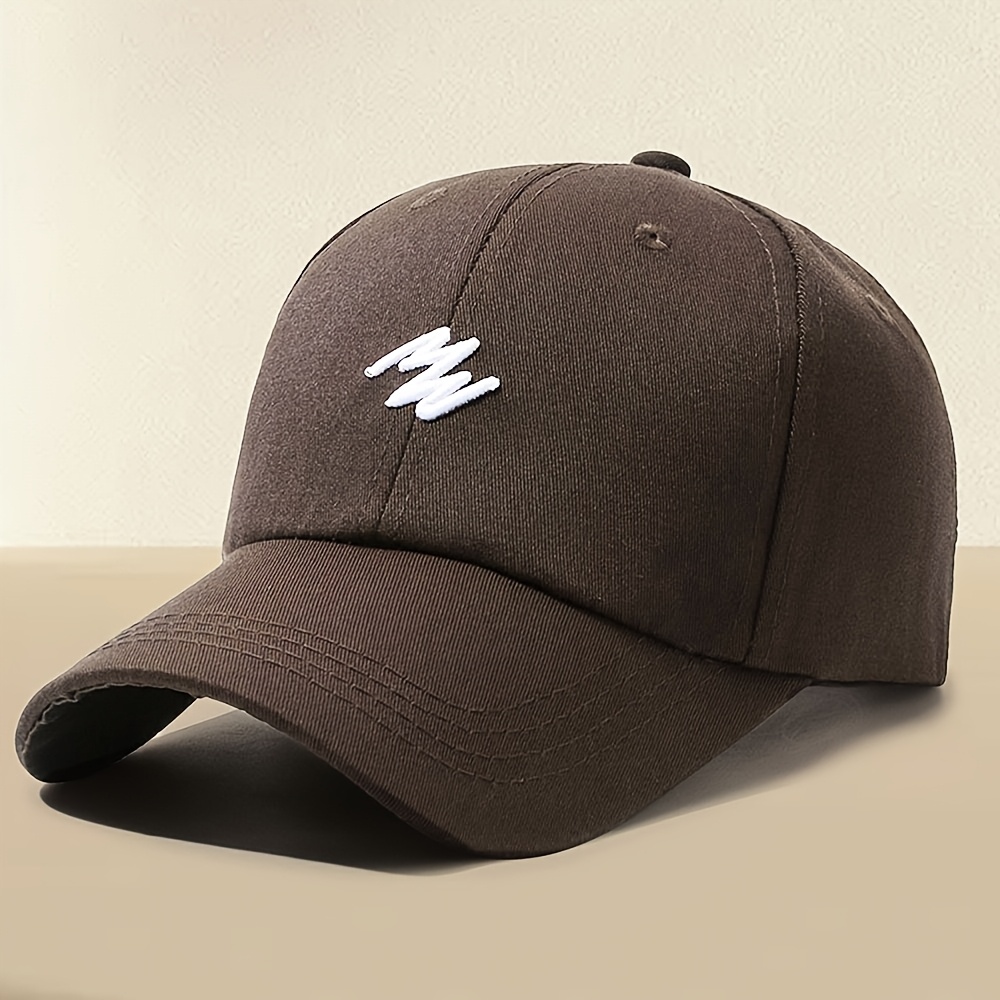 1pc embroidered lightning bolt baseball cap for men women