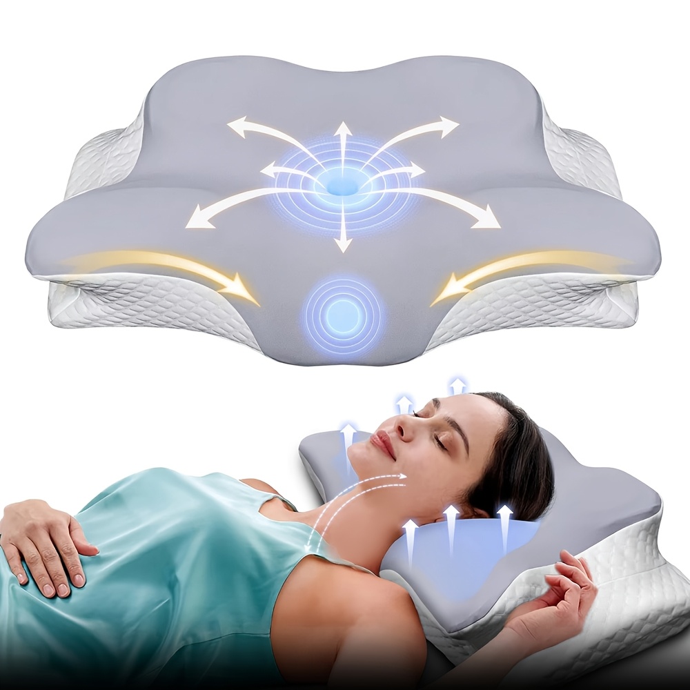 imagen del artículo almohada con forma de   - cómoda para   duermen de espalda y de  , lavable a máquina, calidad de hotel, ropa de cama | sueño confortable |    , almohada de cama