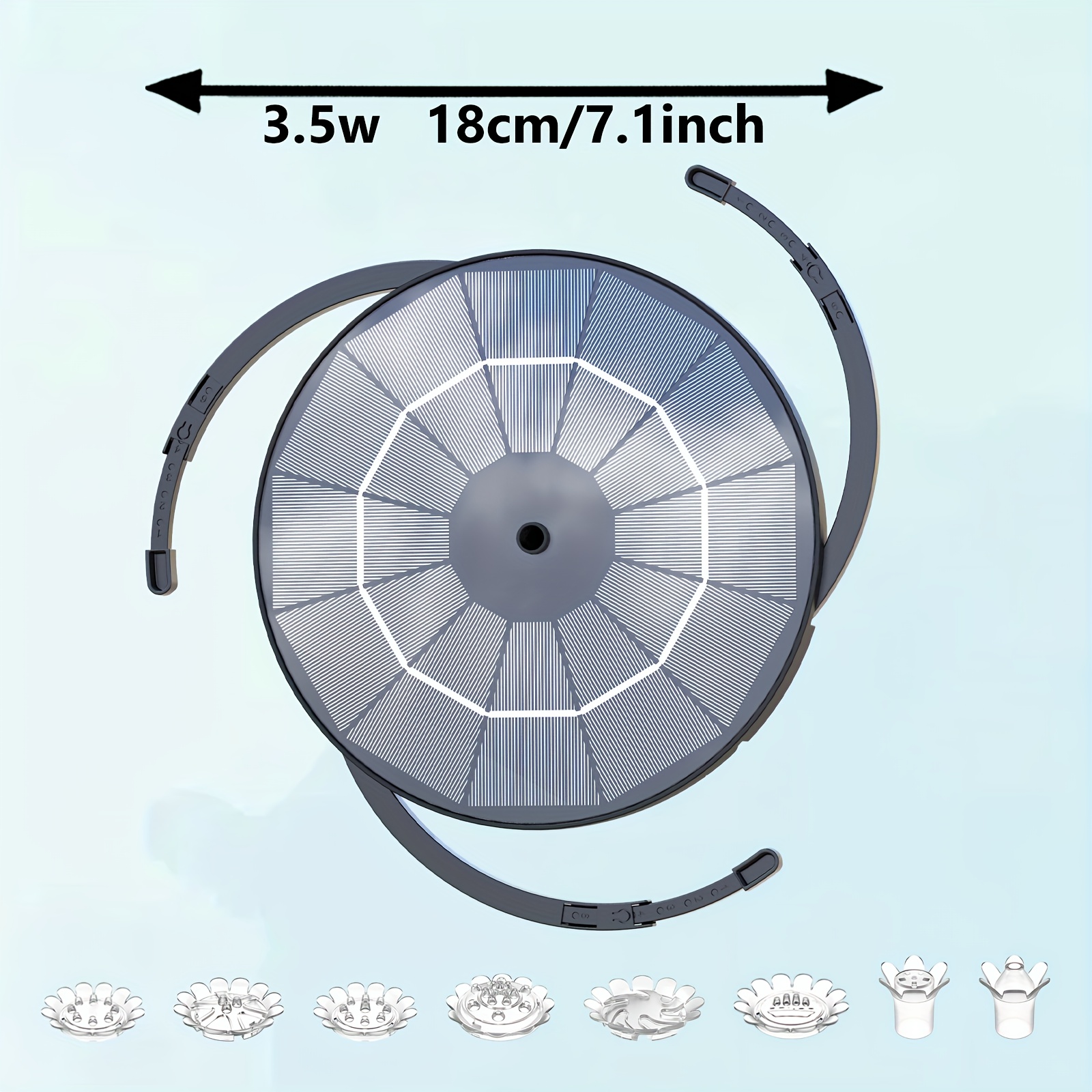 E-shop 2,8W-3,5W Solarbetriebener Wasserbrunnen, Solar-Teichpumpe, Solar-Teichbrunnen, Solar-Wasserbrunnenpumpe, Solar-Pumpe für Vogeltränke,