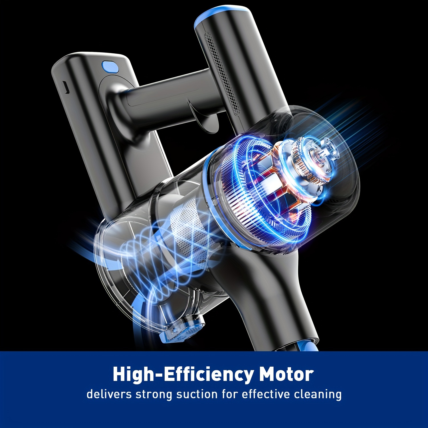 Cordless Vacuum Cleaner with Anti-Tangle Floor Brush