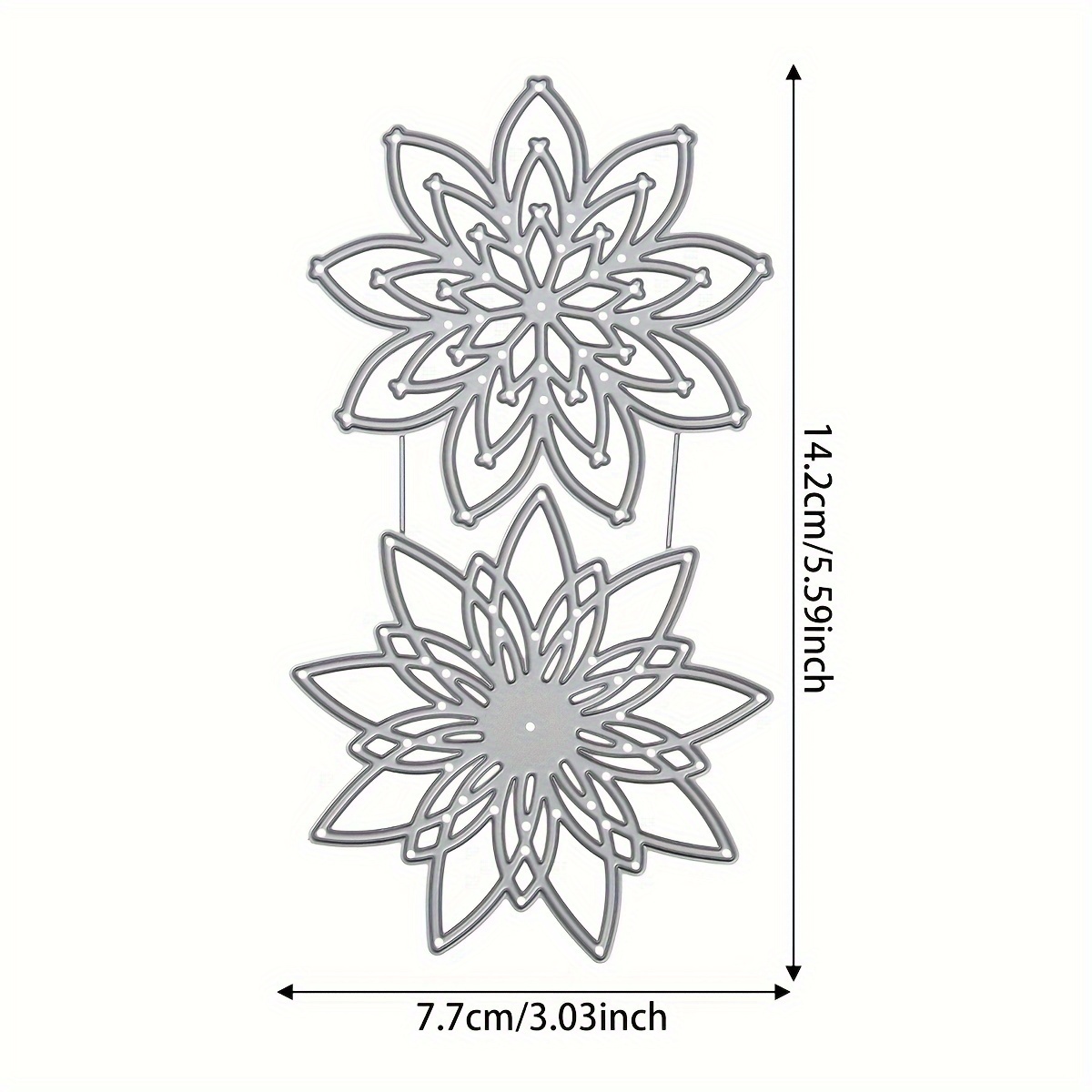 Image of 1pc Diy Paper Craft Embossing Tool, Flower Metal Cutting Die For Greeting Card Album Making Die, Suitable For Father's Day, Mother's Day, Graduation Season, Teacher's Day, Birthday