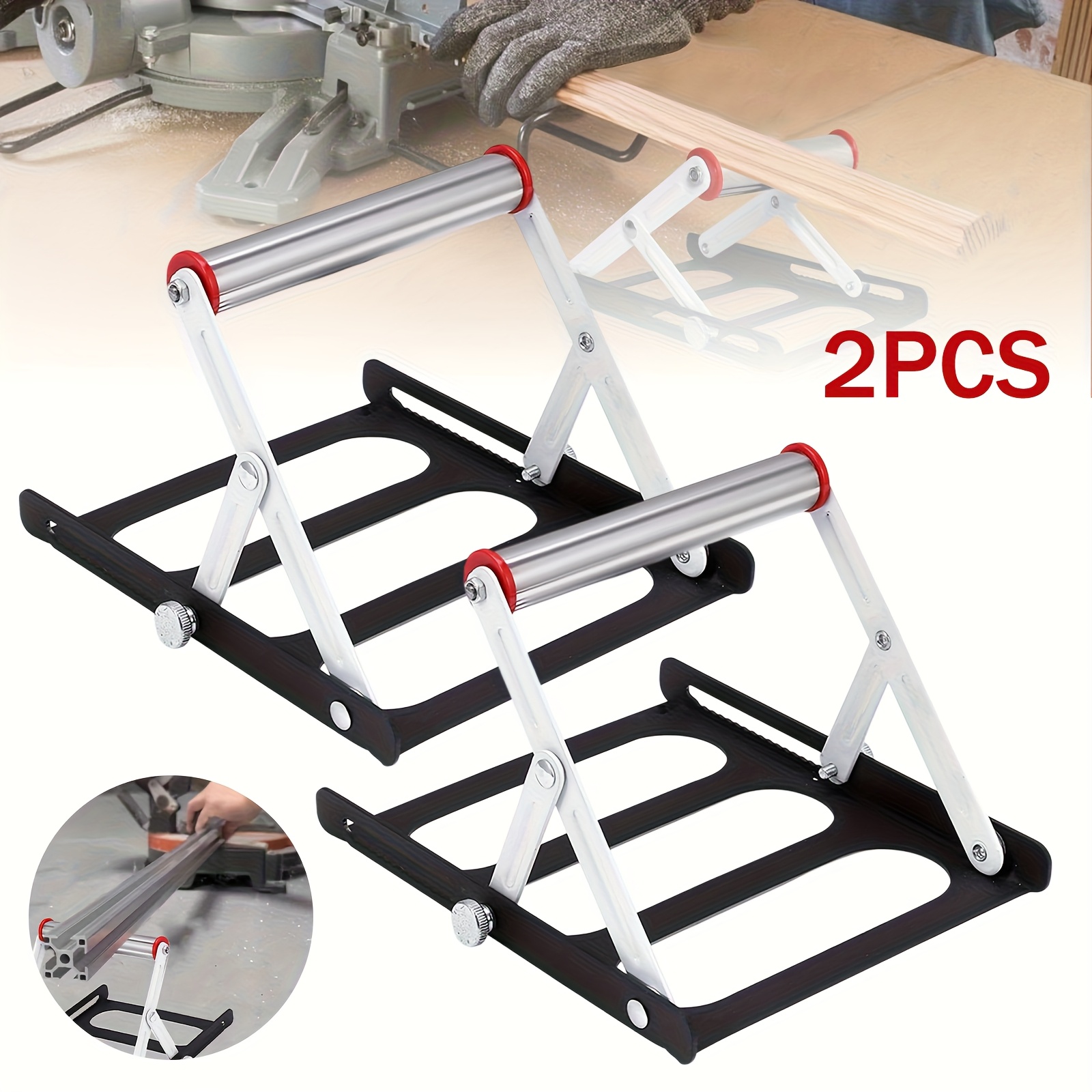2pcs Adjustable Thickened Cutting Machine Pallet, Cutting Machine Stand, Height/ Width Adjustable, Stable Structure, Balance Stand