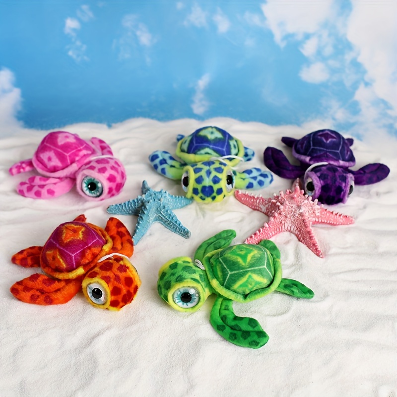 

Cute Sea Turtle Plush Toy Fun Simulation Sea Tortoise Stuffed Toy Colorful Cartoon Animals Toy Pendant Home Decoration For Family Birthday New Year Valentine's Day Gift, Easter Gift For Friends