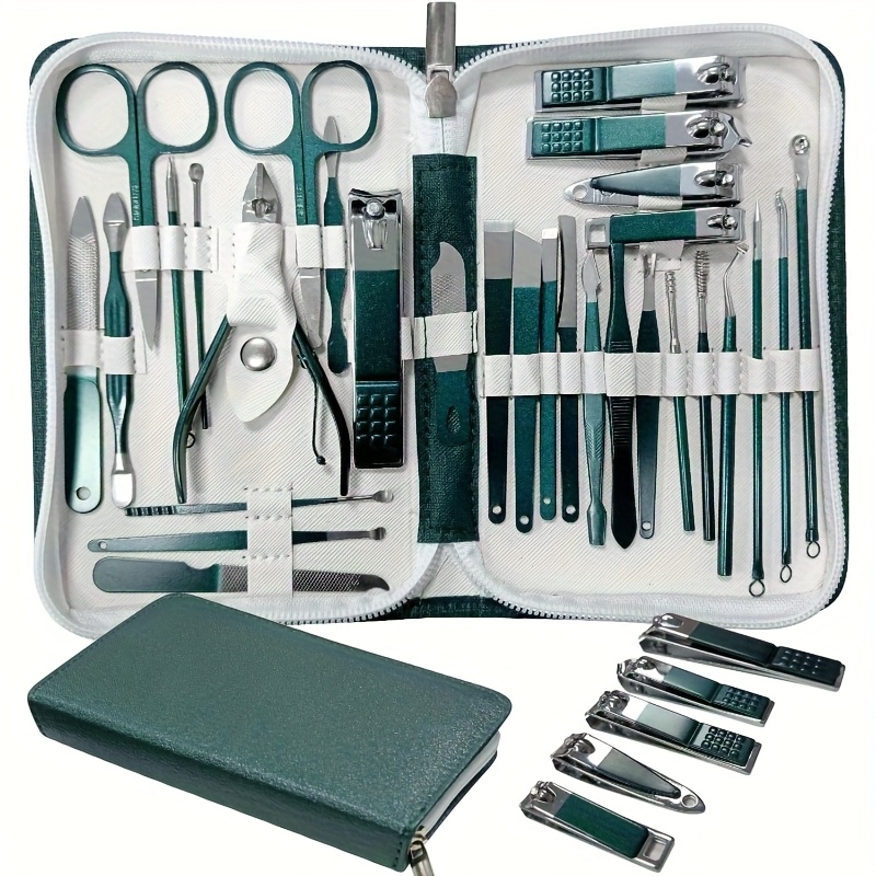 TEMU 30-pack Heavy-duty Nail Clippers For Thick & Ingrown Toenails - Sharp Professional Pedicure Tools With Ergonomic Handles, Portable Case - Ideal For Men, Women, Seniors