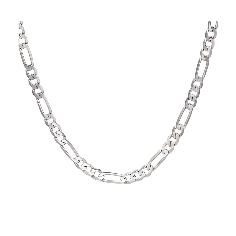 TEMU Collar de Cadena de Acero Inoxidable, Moda Masculina, Joyería de Acero Inoxidable, Cadena Figaro, Cadena de Clavícula