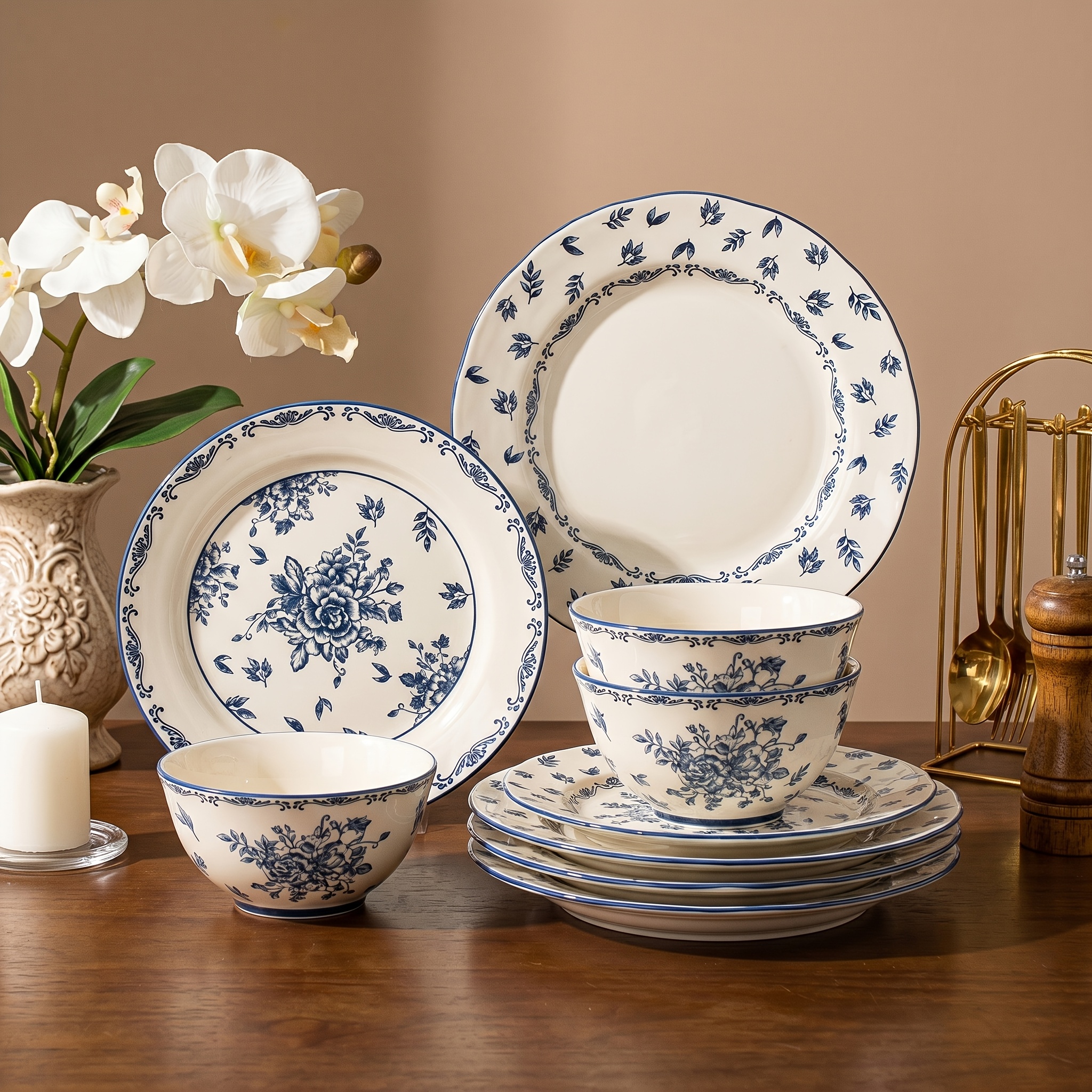weiße teller set