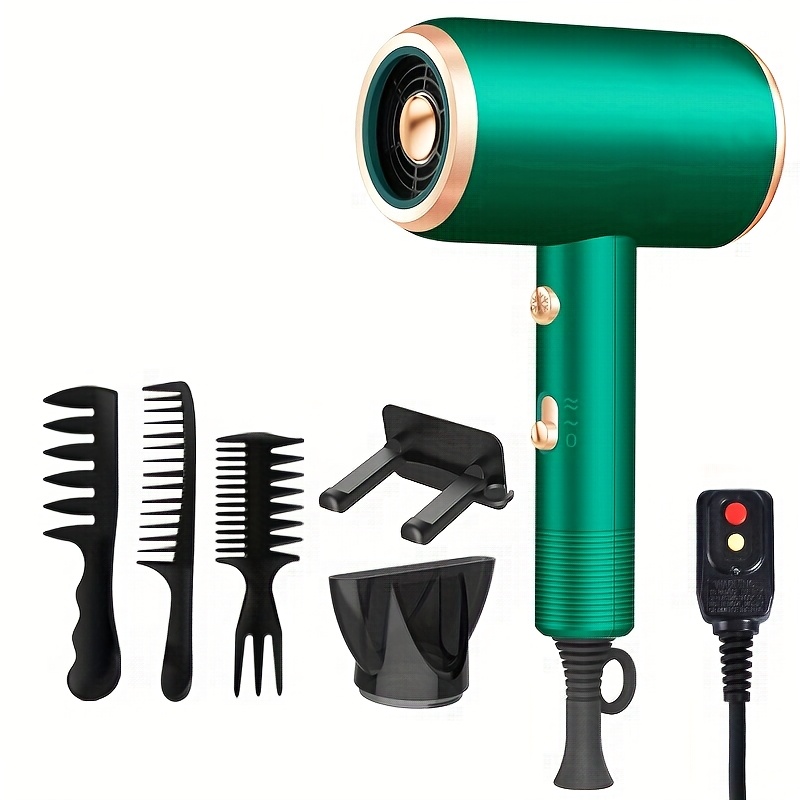 Ionic Hair Dryer with Diffuser, 2 Speeds, 3 & Cooling Buttons, for Straight & Curly Hair, 1600W, US Plug, Brushed Motor, Ideal for Home, Travel & Salon Use, Portable Electric Hair Drye 3 Ionic Hair Dryer with Diffuser, 2 Speeds, 3 & Cooling Buttons, for Straight & Curly Hair, 1600W, US Plug, Brushed Motor, Ideal for Home, Travel & Salon Use, Portable Electric Hair Drye - Image 3