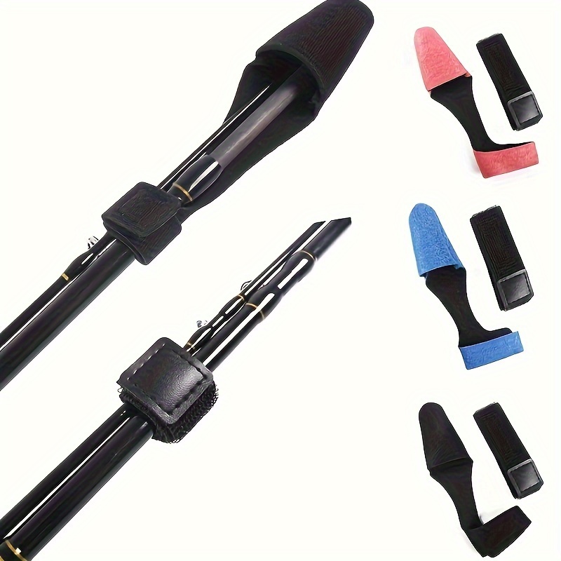 

2pcs/set Fishing Rod Strap And Rod Tip Cover, Elastic Pole Protector, Outdoor Fishing Accessories