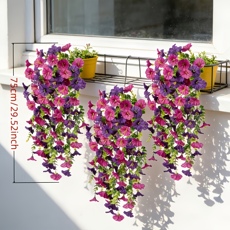 künstliche blumen 3 bündel ultra lange kunst trichterblumen