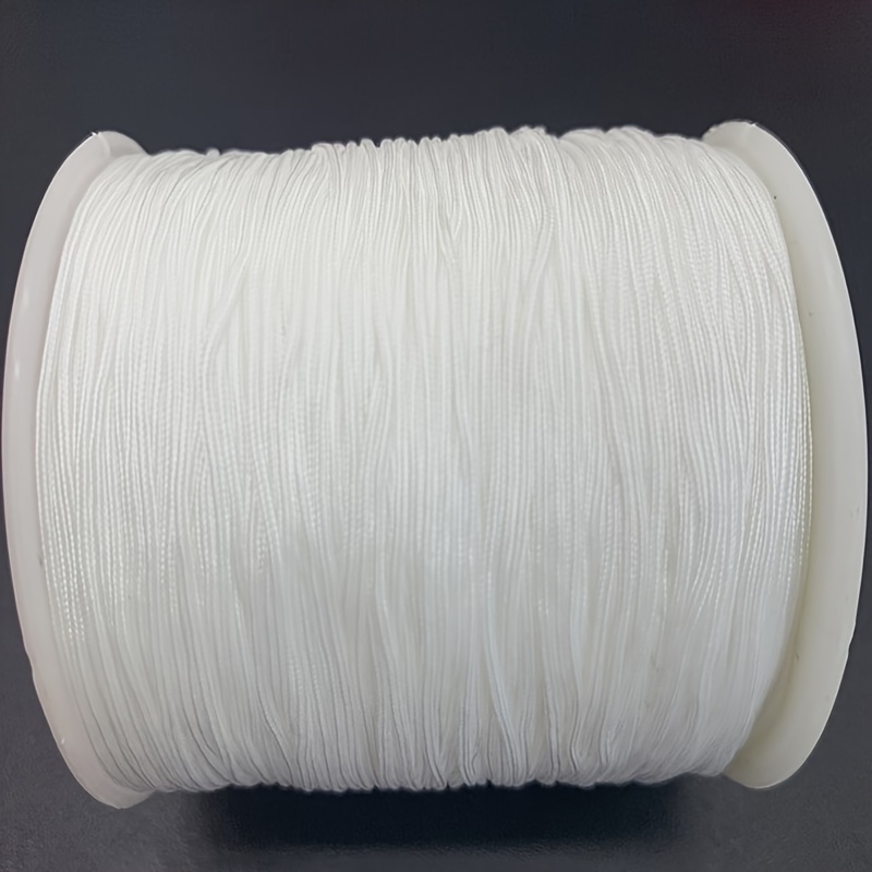 

95 Meter Nylon Beading Cord, 0.8mm Thick, Non-stretch Chinese Knot Jewelry Making Thread For Bracelets - White