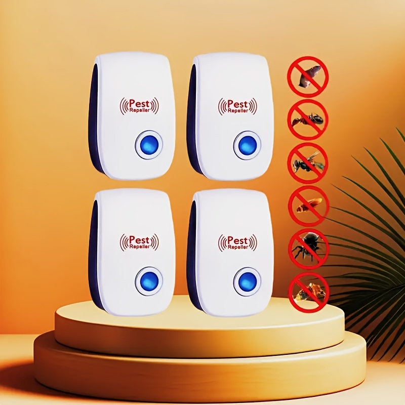 TEMU 4pcs/6pcs/8pcs Technology Insect Repellent, Upgraded Mouse And Mouse Repellent, Indoor Insect Repellent, 3 Mode Settings, All Kinds Of Insects,