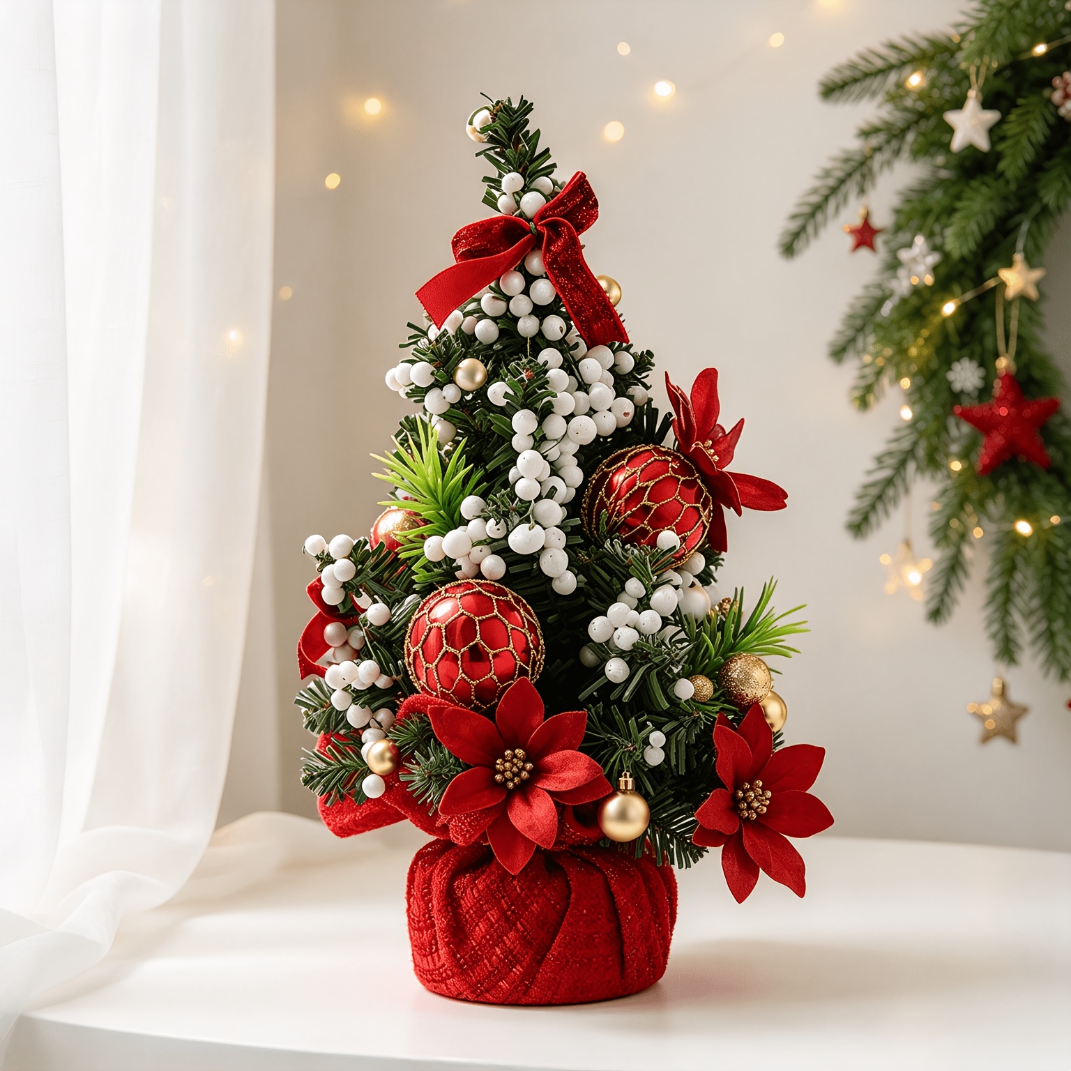 TEMU Mini Ornamento Albero di Natale Attivit� Festiva Decorazioni Tavolo per la Casa Espositore Finestra Oggetti di Decorazioni Natalizie