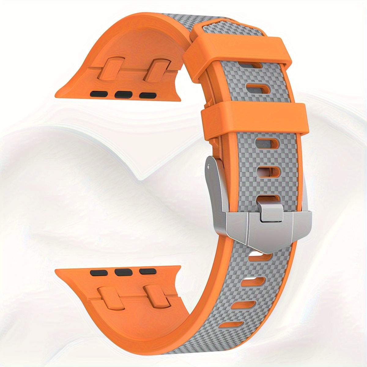 

Dual-color Silicone Watch Strap, In Size 38/40/41mm And 42/44/45/49mm, Suitable For Iwatch Series Se 6 5 4 3 2 1