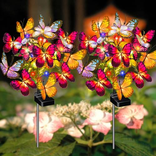 two packs of solar garden lights outdoor rated ideal for decorative use suitable for patio lawn and garden areas a perfect mothers day gift for mom