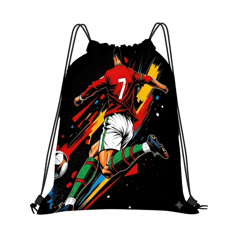 TEMU Dynamic Soccer Player Illustration, 