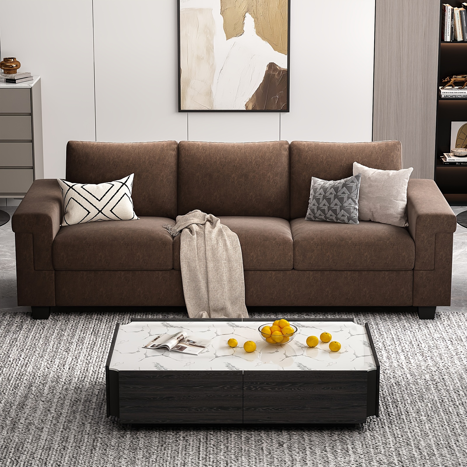 sofa couch 3 seater couches deep seats modern loveseat 3 Temu